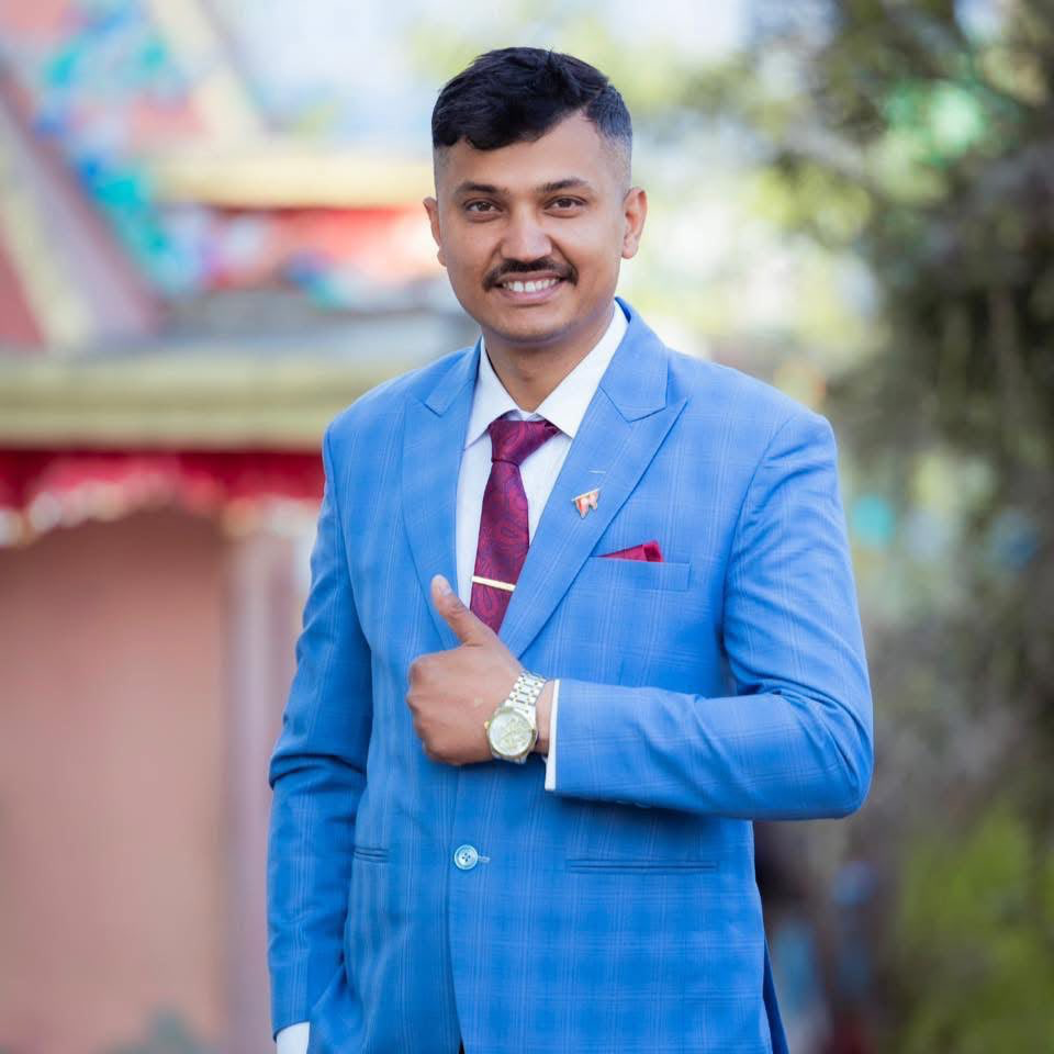 Portrait of Pradip Basnet, Founder & Managing Director of Pragati Venus Uniform